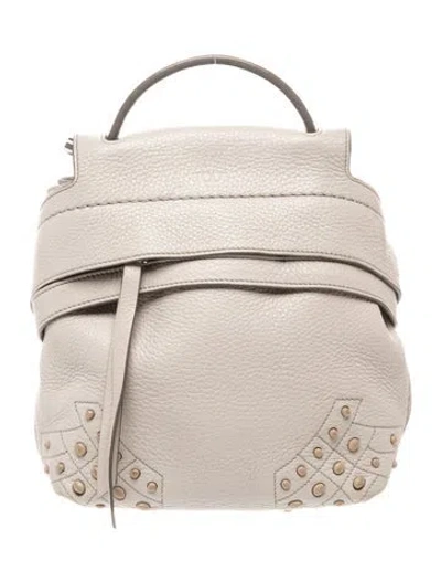 Pre-owned Tod's Leather Backpack In Neutrals
