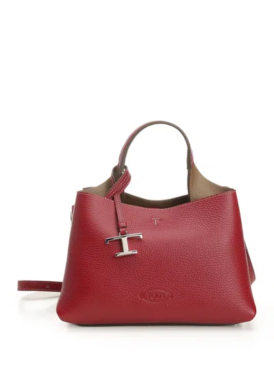 Tod's Leather Bag Handbags Bordeaux