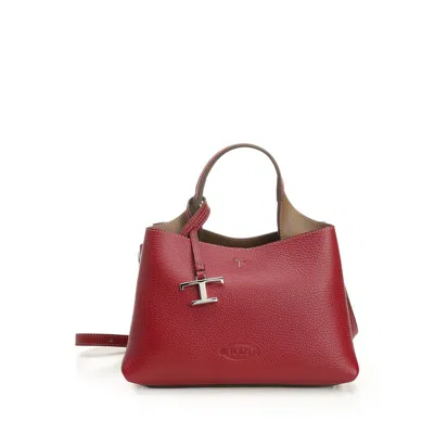 Tod's Tods Leather Bag In Red