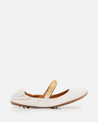 Tod's Dee Ballerina Shoes In Beige