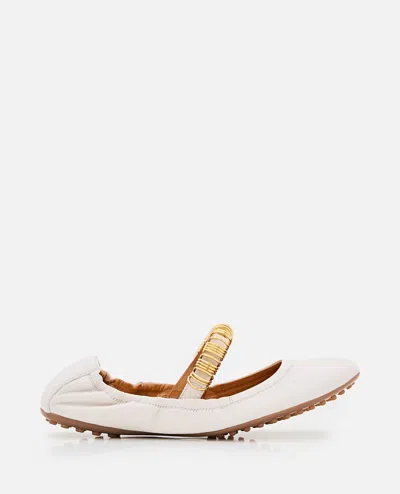 Tod's Dee Ballerina Shoes In Beige