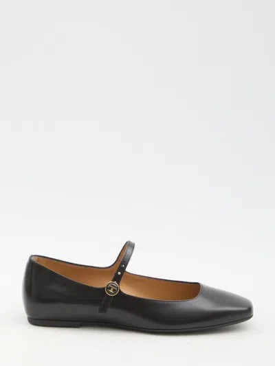 Tod's Strappy Ballerinas In Black