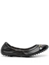 Tod's Timeless Leather Ballet Flats In Black