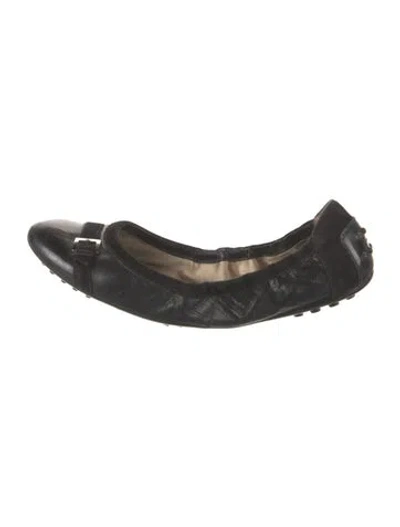 Pre-owned Tod's Leather Ballet Flats In Brown