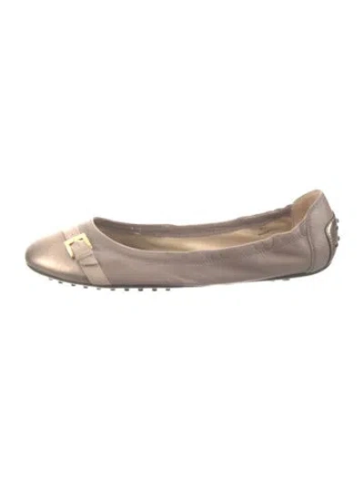 Pre-owned Tod's Leather Ballet Flats In Multicolor