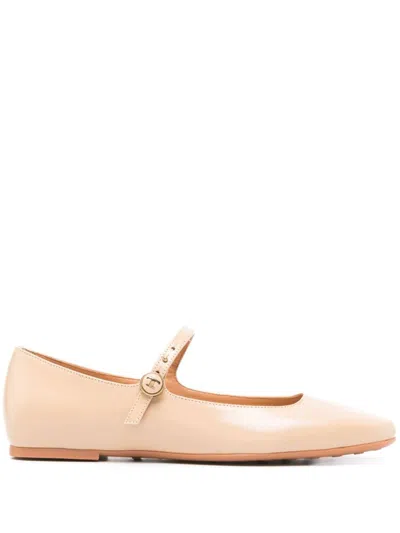 Tod's Leather Ballet Flats In Neutrals