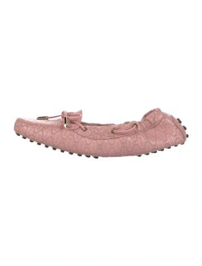 Pre-owned Tod's Leather Ballet Flats In Pink