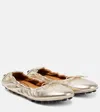 Tod's Women's Ball Leather Bow Ballet Flats In White