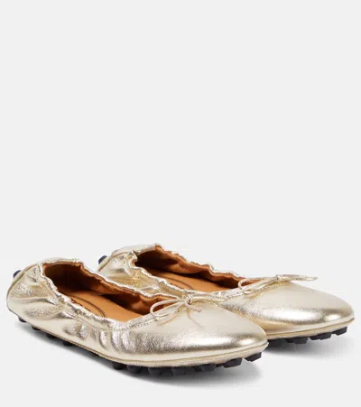 TOD'S LEATHER BALLET FLATS