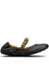 Tod's Leather Ballets In Black  