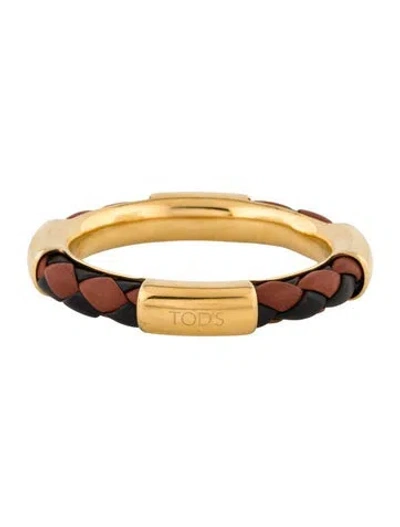 Pre-owned Tod's Leather Bangle Bracelet, 7.25" In Multi