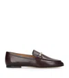 Tod's Mocassino In Pelle Con Barra Metallica In Brown