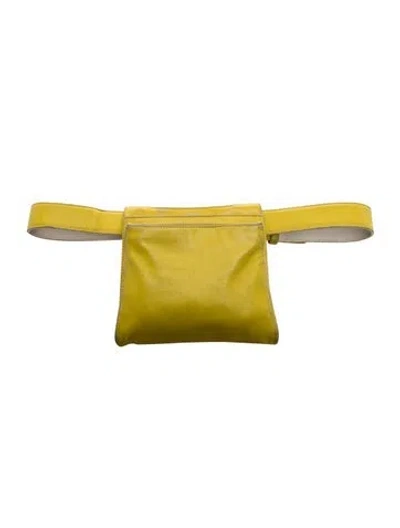 Pre-owned Tod's Leather Belt Bag In Yellow