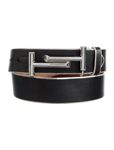 Pre-owned Tod's Leather Belt In Black