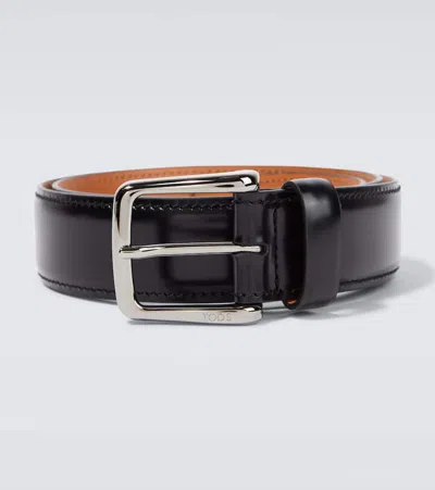 Tod's Leather Belt In Black