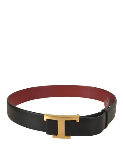 Tod's Leather Belt In Black