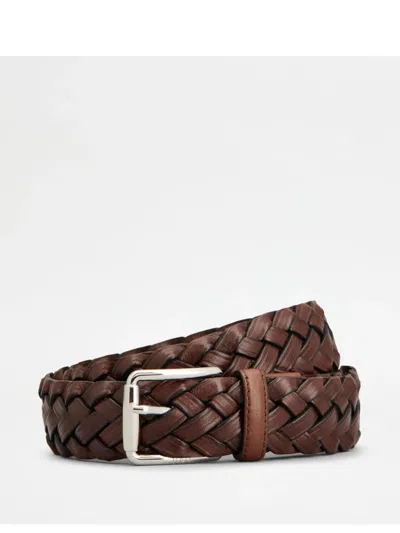 Tod's Leather Belt In Brown