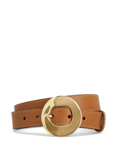 Tod's Leather Belt In Brown
