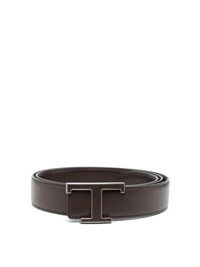 Tod's Leather Belt In Brown