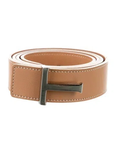 Pre-owned Tod's Leather Belt Kit In Neutral