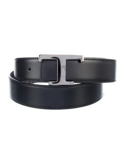 Pre-owned Tod's Leather Belt Kit W/ Tags In Black