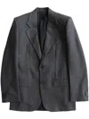 Tod's Leather-belted Blazer In Grey