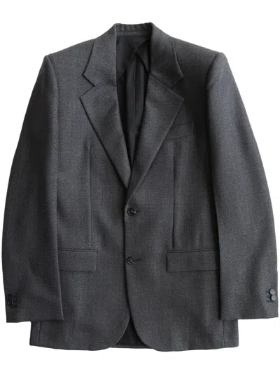 Tod's Leather-belted Blazer In Grey