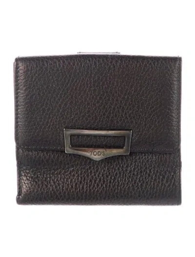 Pre-owned Tod's Leather Bifold Wallet In Brown