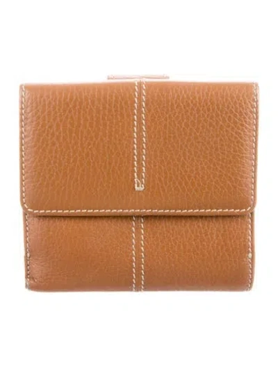 Pre-owned Tod's Leather Bifold Wallet In Brown