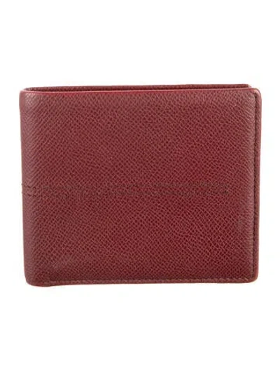 Pre-owned Tod's Leather Bifold Wallet In Red