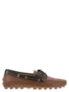 Tod's Leather Boat Bubble Grommet In Brown