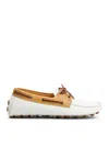 Tod's Woman Loafers White Size 8 Leather In Nude & Neutrals