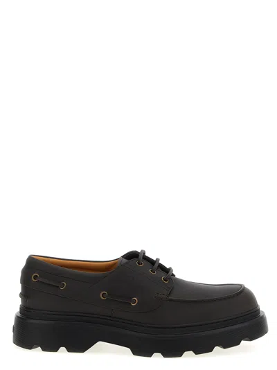 Tod's Leather Boat Shoe Loafers Brown