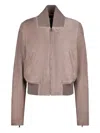 Tod's Bomber Jacket In Pashmy Suede In Brown