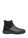 Tod's Man Ankle Boots Black Size 9 Leather In Nero