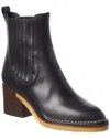 Tod's Tods Leather Bootie In Black