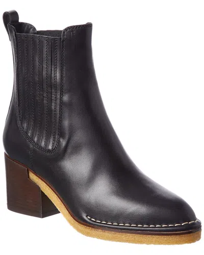 Tod's Tods Leather Bootie In Black