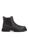 Tod's Chunky Sole Leather Ankle Boots With Elastic Panels In Multi