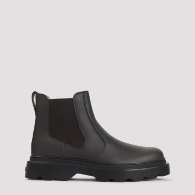 Tod's Tod`s Leather Boots 7 In Brown