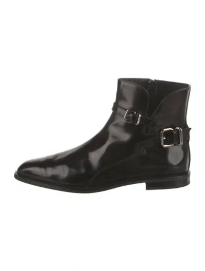 Pre-owned Tod's Leather Boots In Black