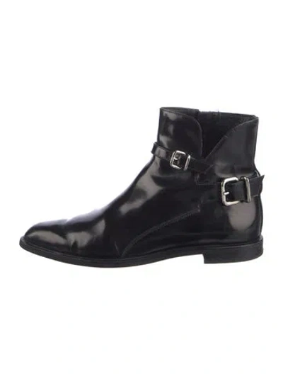 Pre-owned Tod's Leather Boots In Black