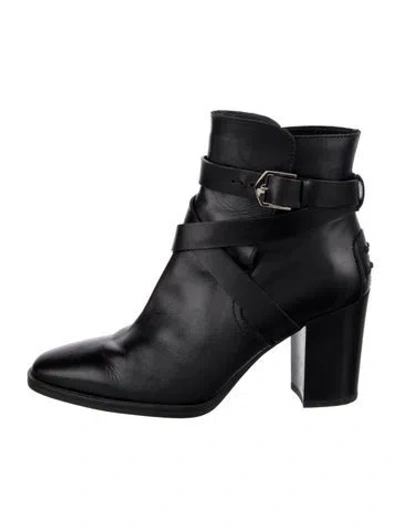 Pre-owned Tod's Leather Boots In Black
