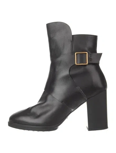 Pre-owned Tod's Leather Boots In Black