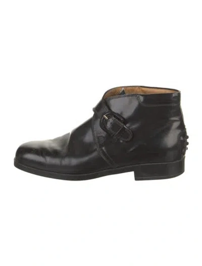 Pre-owned Tod's Leather Boots In Black