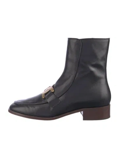 Pre-owned Tod's Leather Boots In Black