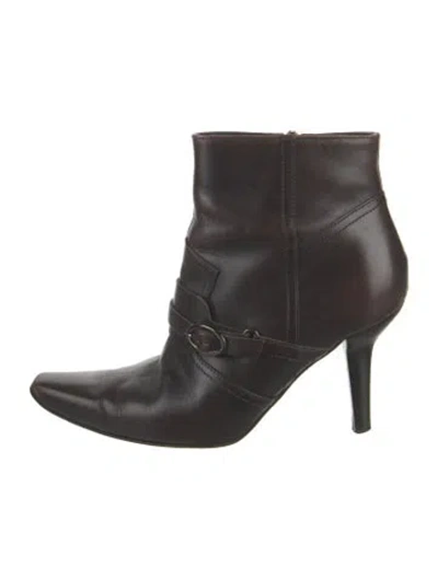 Pre-owned Tod's Leather Boots In Black