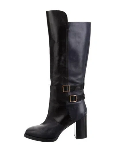 Pre-owned Tod's Leather Boots In Black