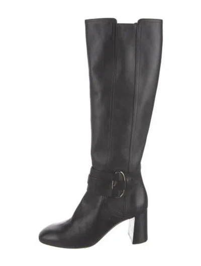 Pre-owned Tod's Leather Boots In Black