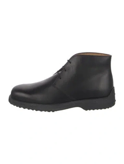 Pre-owned Tod's Leather Boots In Black
