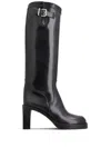 Tod's Biker Boot With Square Heel In Black